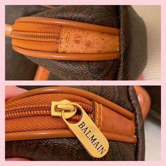 VINTAGE Pierre Balmain 3 piece set purse, wallet and makeup bag paisley Leather - Picture 10 of 14